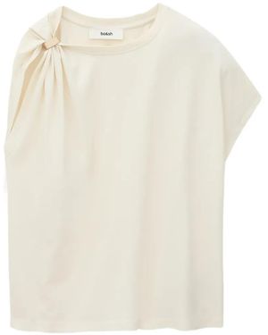 Ba&sh Allia Hardware-Detail Gathered T-Shirt - White