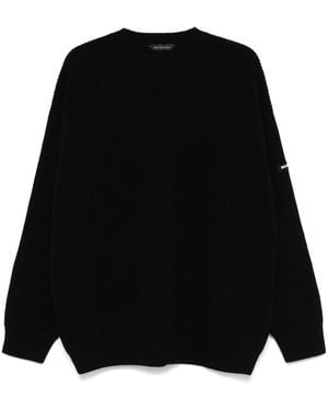 Balenciaga Maglione Con Logo Gommato - Nero