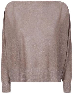 D.exterior Pullover Mit U-Boot-Ausschnitt - Braun