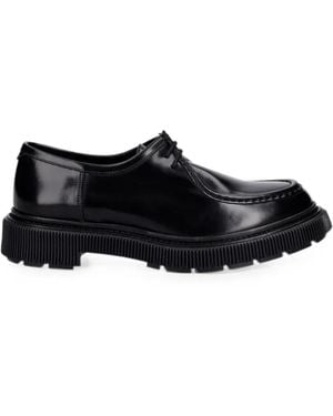Adieu Ridged-Sole Lace-Up Derby Shoes - Black
