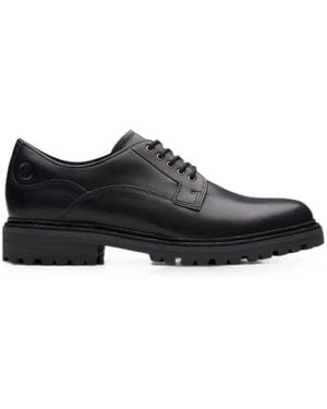 Clarks Clarkridge Lo Leather Oxford Shoes - Black
