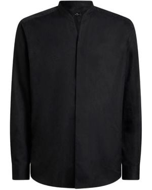 Etro Paisley-Motif Jacquard Shirt - Black