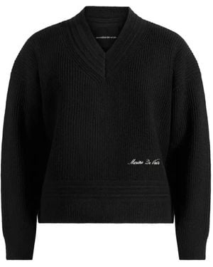 Manière De Voir Remi Pullover Mit V-Ausschnitt - Schwarz