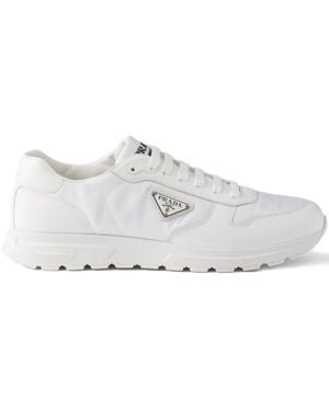 Prada Prax 01 Re-Nylon And Brushed Leather Trainers - White