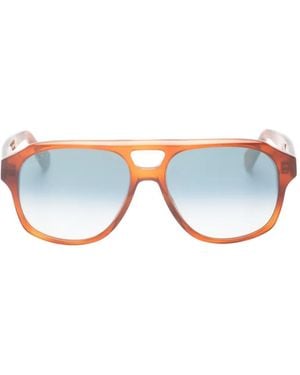 Lgr Gabon Geometric-Frame Sunglasses - Blue