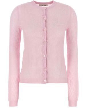 Miu Miu Cardigan A Pois - Rosa