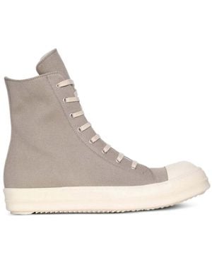 Rick Owens Laced High-top Sneakers - Natural