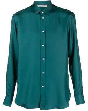 MODES GARMENTS Buttoned Silk Shirt - Green