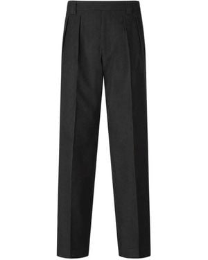 Berwich Pleated Straight-Leg Pants - Black