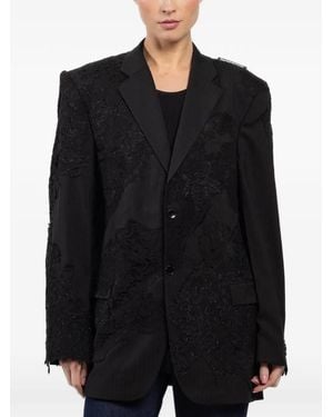 1/OFF Lace Single-breasted Blazer - Black