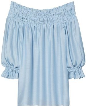 Tory Burch Tunique Volantée - Bleu