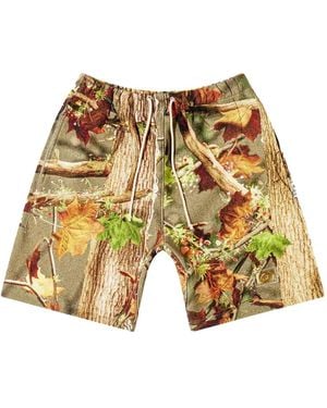 Advisory Board Crystals Shorts Met Trekkoord En Camouflageprint - Wit
