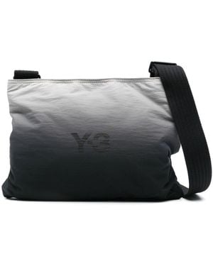Y-3 Ombré Recycled Polyester Zip Shoulder Bag - Grey