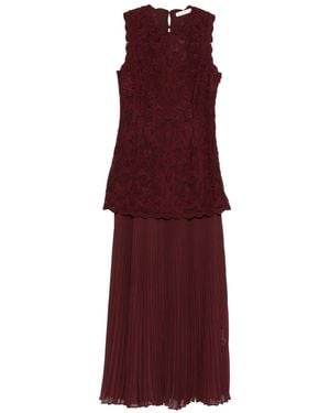 Ulla Johnson Macramé Pleated Dress - Purple