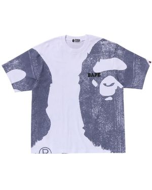 A Bathing Ape Logo-Print T-Shirt - Blue