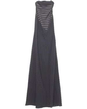 Paloma Wool Maxi Halter-Neck Gingham Dress - Grey