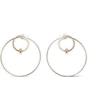 Justine Clenquet Eva Circle Earrings - White