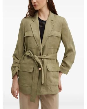 DKNY Pocket Belted Jacket - Green