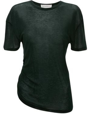 Victoria Beckham Asymmetric T-Shirt - Green