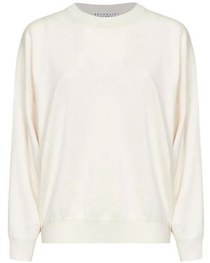 Brunello Cucinelli Pullover Mit Monili-Besatz - Weiß