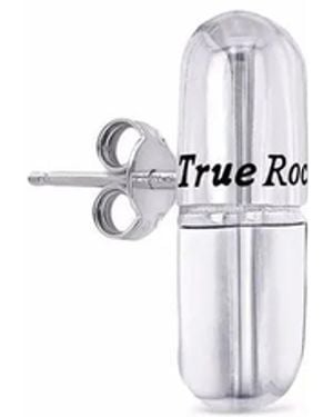 True Rocks Pendiente Con Diseño De Píldora - Blanco