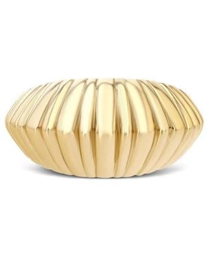 Lizzie Mandler 18Kt Xl Fluted Crescent Band Ring - Metallic