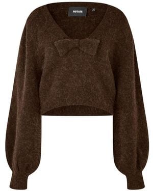 ROTATE BIRGER CHRISTENSEN Pull En Maille À Nœud - Marron