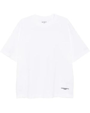 Carhartt Logo-Print Cotton T-Shirt - White