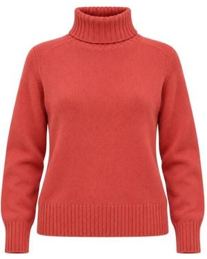 Ecoalf Caqui Roll-Neck Wool Sweater - Red