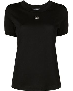 Dolce & Gabbana ビジュートリム Tシャツ - ブラック