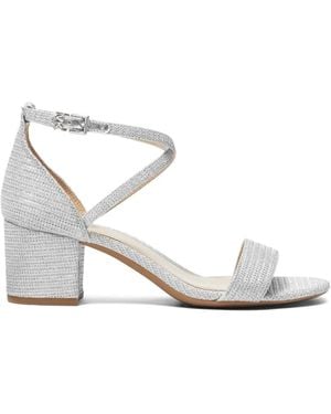 Michael Kors 57Mm Serena Flex Crossover-Strap Heeled Sandals - White