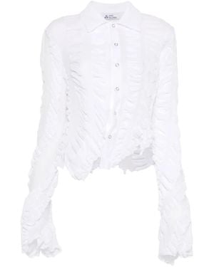 Anni Salonen Twisted Ruffled Shirt - White