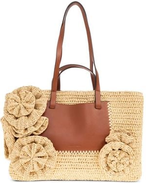 Ulla Johnson Rose-Detail Tote Bag - Natural