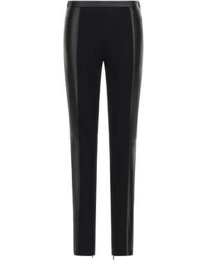 Roberto Cavalli Leather-Panelled Leggings - Black