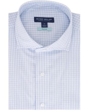 Peter Millar Geknöpftes Hemd mit Vichy-Karo - Blau