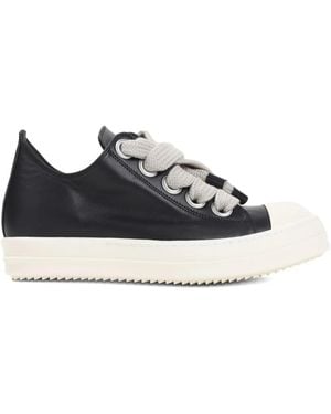 Rick Owens Jumbolace Leather Trainers - Black