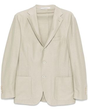 Eleventy Single-Breasted Blazer - Natural
