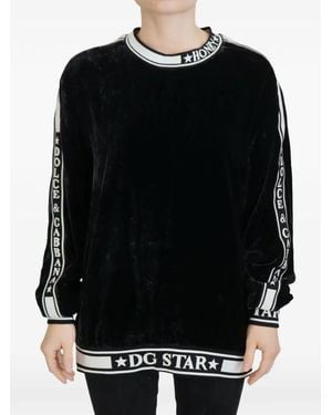 Dolce & Gabbana Logo-Tape Jumper - Black