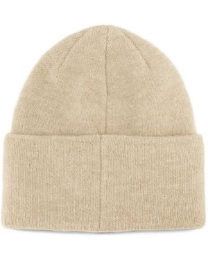 UGG Fuzzy Logo Beanie - Natural