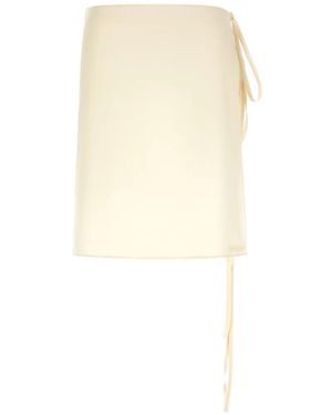 MISENITHE Vicky Wrap Midi Skirt - White