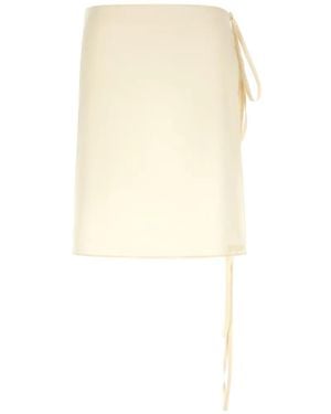 MISENITHE Vicky Wrap Midi Skirt - White
