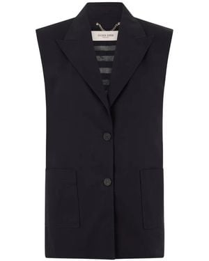 Golden Goose Sleeveless Notched-Lapels Gilet - Blue