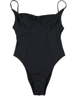BELAMER Nina Ribbed Swimsuit - Black