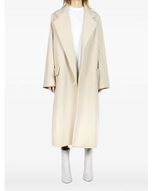 Malloni Single-Breasted Coat - Natural