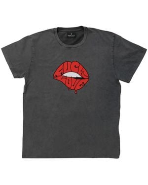 HTC Fuck Love Graphic-Print T-Shirt - Black