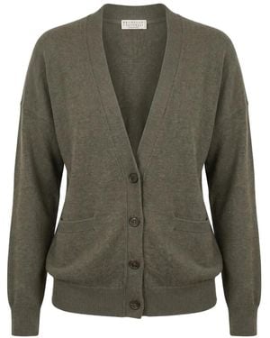 Brunello Cucinelli Cárdigan Con Botones - Verde