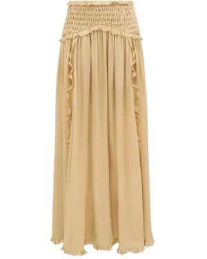 Zimmermann Hypnotic Ruffled Maxi Skirt - Natural