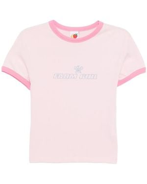 Sky High Farm Farm Girl Ringer T-Shirt - Pink