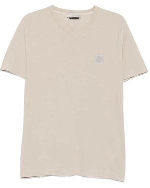 Stone Island Ghost Logo-Patch T-Shirt - White