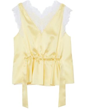 3.1 Phillip Lim Lace V-Neck Top - Yellow